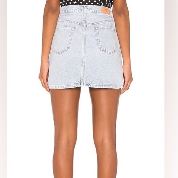 NWT 7 for all Mankind light wash denim mini skirt size 32 - Picture 9 of 12
